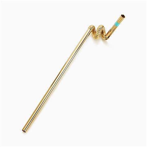 tiffany gold straw replica